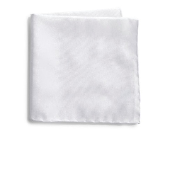 Saks Fifth Avenue Other - Men's White Silk Sak’s 5th Ave Pocket Square